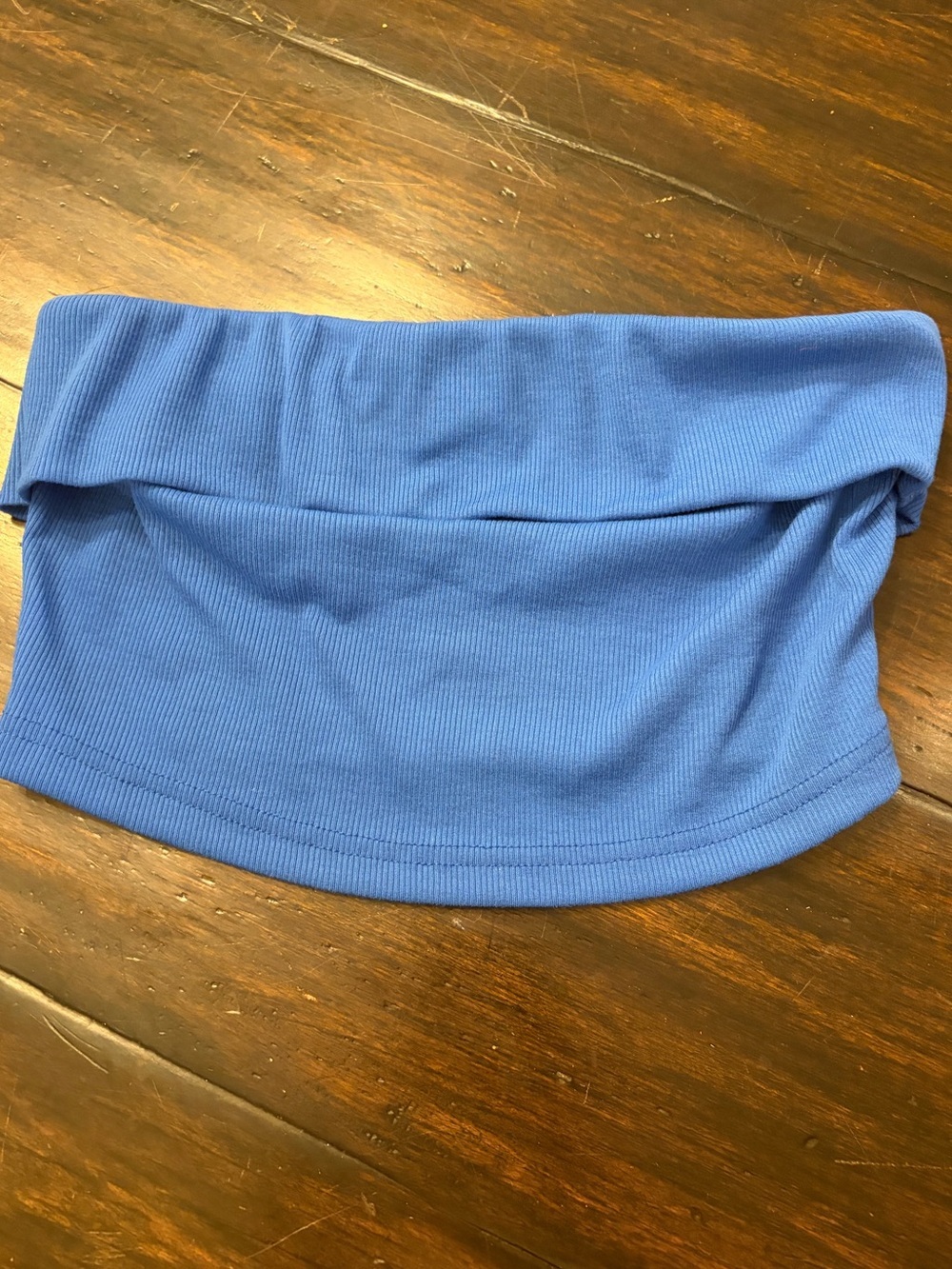 SHEIN Royal Blue Ribbed Bandeau Top XS/2
